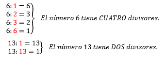 Número finito de divisores