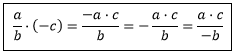 Multiplicación por negativo